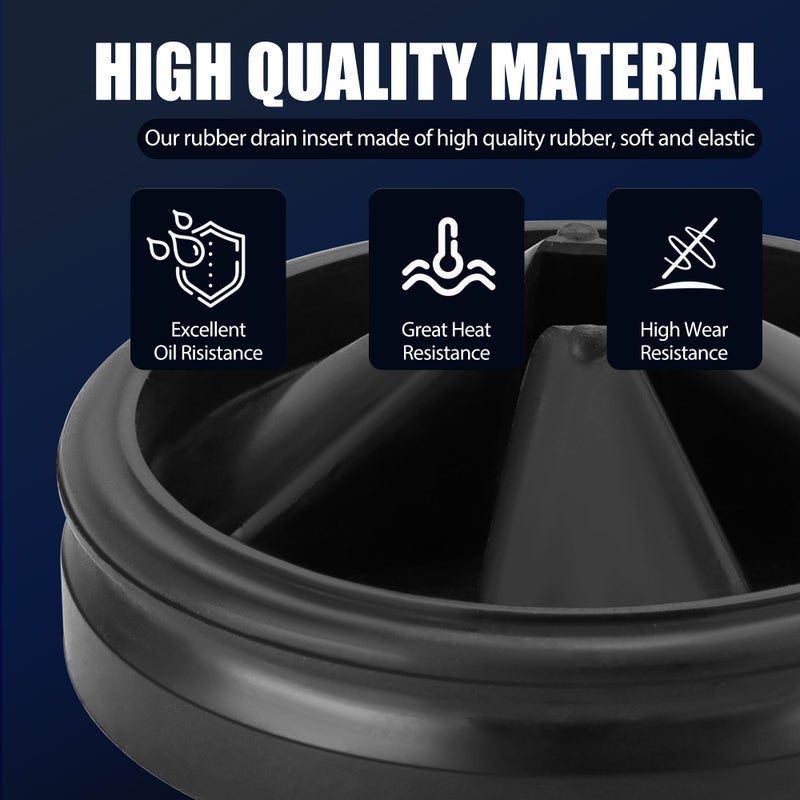 Funmit 3 3/8" Garbage Disposal Splash Guards Sink Baffle QCB-AM Replacement for InSinkErator Evolution Series, Upgraded Funmit Removable Quiet Collar Drain Plugs, Garbage Disposer Accessories, Black - Image 3